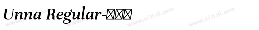 Unna Regular字体转换